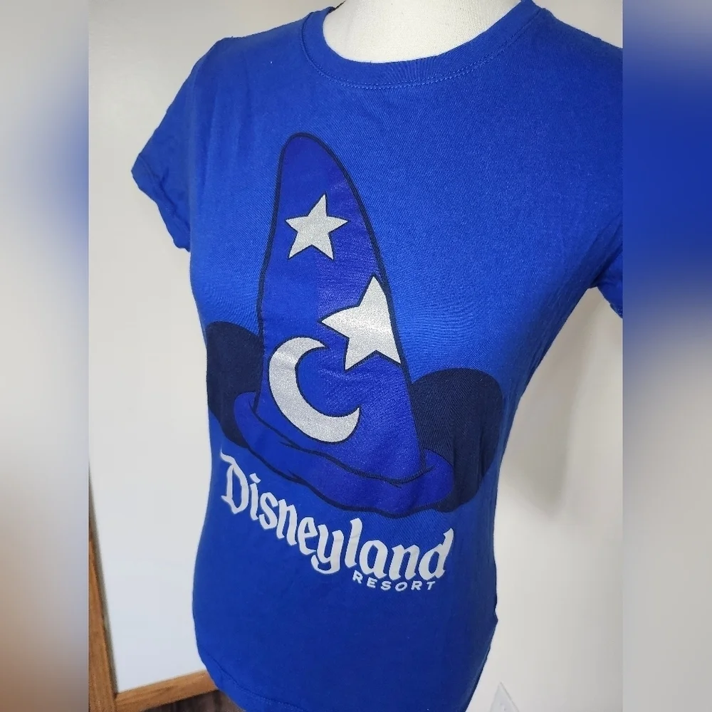 Disneyland Resort Blue And Glitter Mickey Mouse Sorcerer Hat T-Shirt - Picture 2 of 5